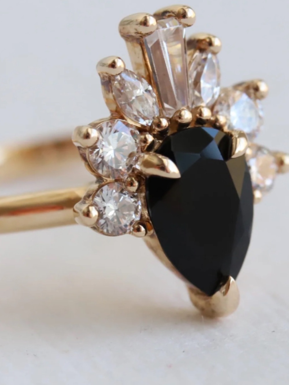 14k Gold diamond accent  Crown Ring - Women Jewelry size 5.5